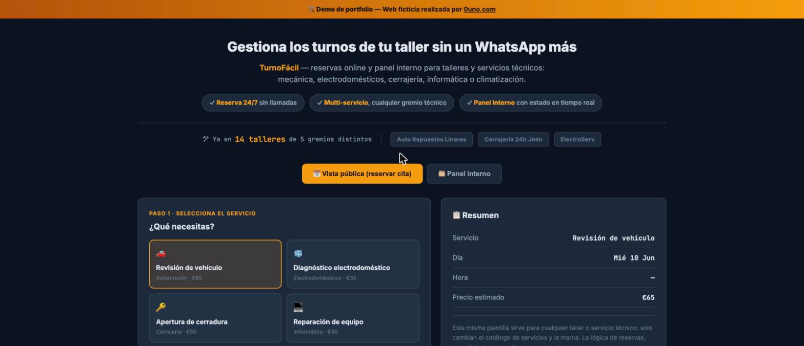 Panel interno tipo Kanban con turnos del día de TurnoFácil